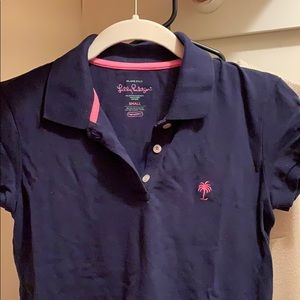 Lilly Pulitzer Navy Polo Top
